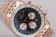 Breitling Montbrillant Legende Black Dial Full Rose Gold Watch