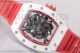 Richard Mille RM 055 Skeleton Dial Best Replica Red Rubber Steel Watch