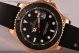 Fake Rolex Yachtmaster 40 Black Dial Black Rubber Rose Gold Watch (GF)