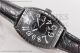 Franck Muller Black Croco Black Dial Black Leather Fake PVD Watch