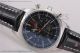Breitling Best Replica Transocean GMT Black Dial Black Leather Steel Watch