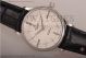 Fake Rolex Cellini Time White Dial Black Leather Steel Watch