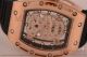 Fake Richard Mille RM 52-01 Skeleton Dial Black Rubber Rose Gold Watch
