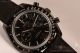 Omega Speedmaster Co-Axial Chronograph Dark Side of the Moon Swiss Valjoux 7750 Automatic Ceramic Case with Black Dial Stick Markers and Black Leather Strap (EF)