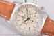 Breitling Fake Transocean White Dial Brown Leather Steel Watch