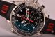 1:1 Clone Omega Seamaster Diver 300M Co-Axial Chronograph Black Dial Black Rubber Steel Watch (BP)