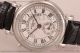 Fake Patek Philippe Complications White Dial Black Leather Steel Watch