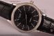Replica Rolex Cellini Black Dial Diamonds Bezel Black Leather Steel Watch (BP)