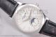 Patek Philippe 1:1 Replica Complications White Dial Black Leather Steel Watch