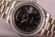 Replica Rolex Day-Date II Black Dial Roman Numeral Markers Full Steel Watch