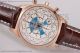 Breitling Transocean Chronograph Unitime White Dial Brown Leather Rose Gold Watch