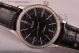 Reolica Rolex Cellini Black Dial Diamonds Bezel Black Leather Steel Watch (BP)