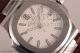 1:1 Replica Patek Philippe Nautilus White Dial Brown Leather Steel Watch (BP)