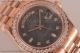 Replica Rolex Day Date II Gray MOP Full Rose Gold Watch (BP)