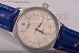 Fake Rolex Cellini Time White Dial Blue Leather Steel Watch
