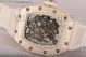 1:1 Clone Richard Mille RM 055 Bubba Watson Tourbillon Skeleton Dial White Rubber Steel Watch