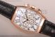 Fake Franck Muller Casablanca Chrono White Dial Black Leather Rose Gold Watch