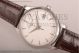 Best Replica Patek Philippe Calatrava White Dial Brown Leather Steel Watch