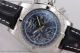 Best Replica Breitling Chronomat B01 Chrono Black Dial Black Leather Steel Watch