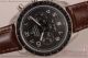 Fake Omega Speedmaster Chrono Black Dial Brown Leather Steel Watch