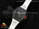 RM035 Carbon SONIC Best Edition Skeleton Dial on White Rubber Strap Clone RMUL2 V2